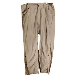 ExOfficio pants mens 38x32 ivory straight leg insect shield nylon vented relax